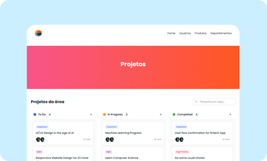 Projetos com Kanban